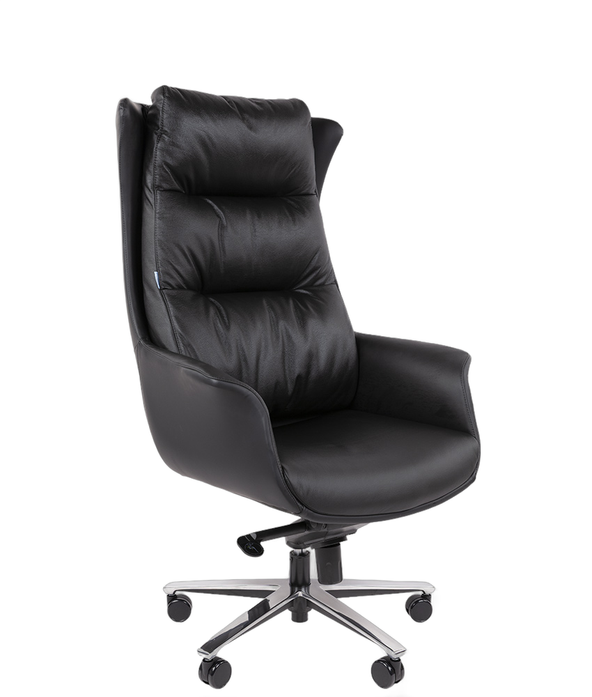 CHAIRMAN 523 — кресло руководителя из натуральной кожи с деревянными подлокотниками